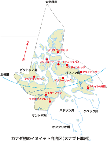 イヌイット自治区MAP
