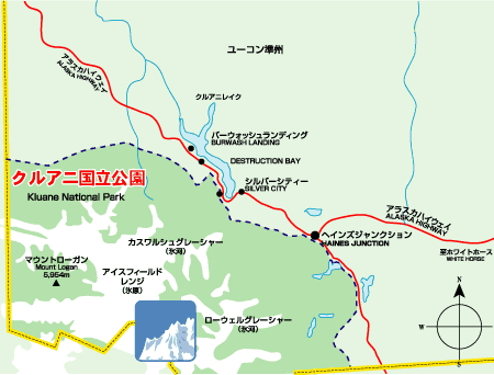 クルアニ国立公園案内図